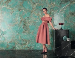 Carrelage effet Marbre Noir Notte 278x120x0,6 cm Brillant Florenza - Mur intérieur (vendu par carton de 3,336 m²) - RO'MA CARRELAG-Ro'Ma Carrelage New