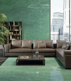 Ro'Ma Carrelage Carrelage effet Marbre Vert Smeraldo 278x120x0,6 cm Brillant Florenza - Mur intérieur (vendu par carton de 3,336 m²) - RO'MA CARRE