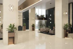 Carrelage effet Onyx Beige Albâtre 240x120x0,9 cm Brillant Nerolio - Mur intérieur (vendu par carton de 2,88 m²) --Ro'Ma Carrelage