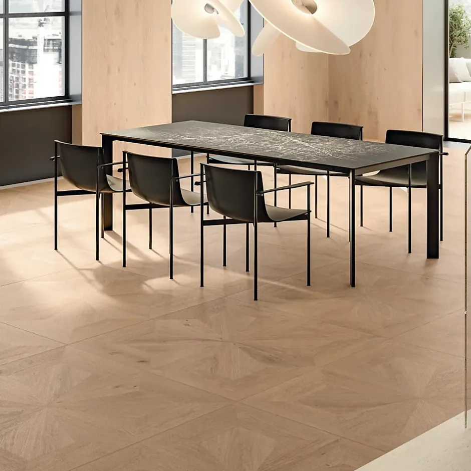 Carrelage effet Parquet Bois Chêne Rovere Etoile 120x120x0,9 cm Mat Cedrano - Sol et mur intérieur (vendu par carton de 2,88 m²) --Ro'Ma Carrelage New