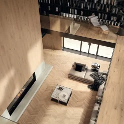 Ro'Ma Carrelage Carrelage effet Parquet Bois Chêne Rovere Chevron Pointe de Hongrie 45x7,5x0,9 cm Mat Cedrano - Sol et mur intérieur (vendu par ca