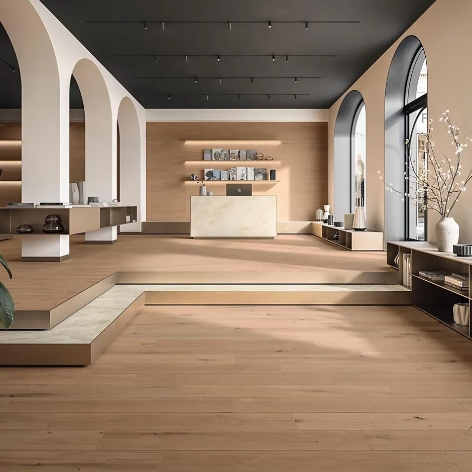 Ro'Ma Carrelage Carrelage effet Parquet Bois Chêne Antico Rustic 120x20x0,9 cm Mat Cedrano - Sol et mur intérieur (vendu par carton de 1,44 m²) -