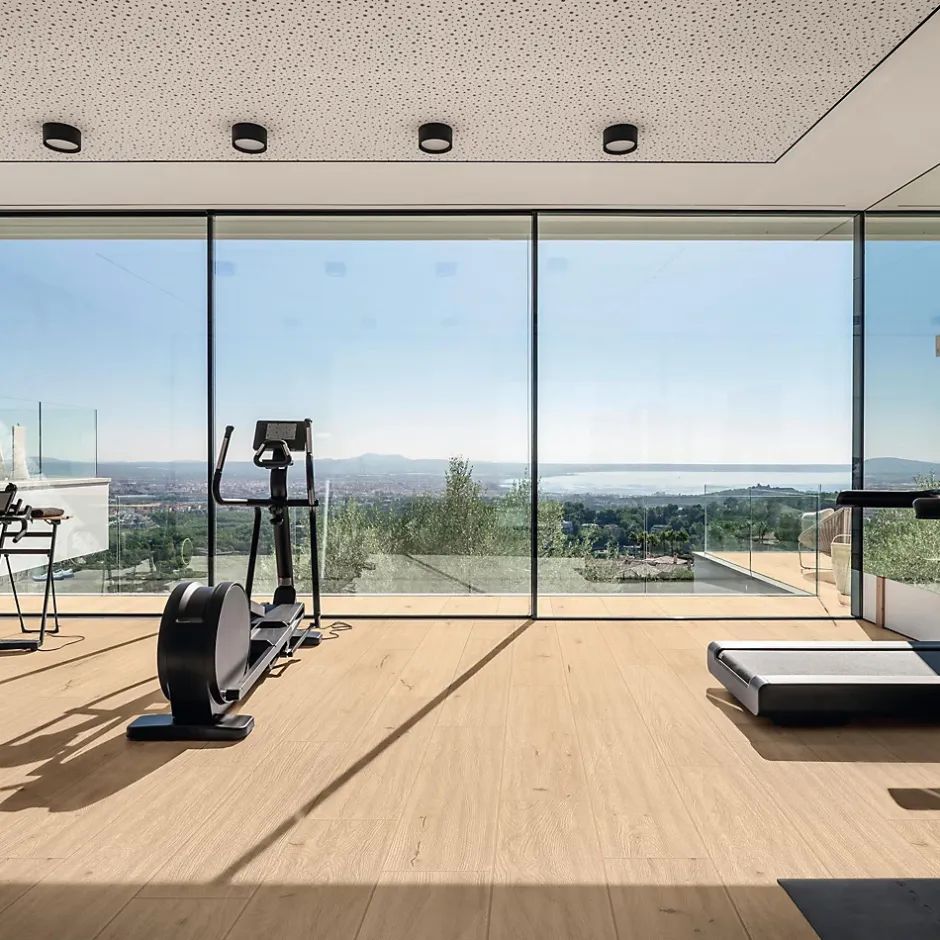 Ro'Ma Carrelage Carrelage effet Parquet Bois Chêne Luce Rustic 120x20x0,9 cm Mat Cedrano - Sol et mur intérieur (vendu par carton de 1,44 m²) - RO