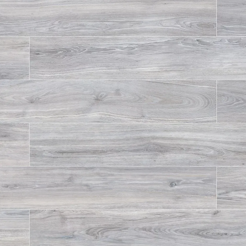 Ro'Ma Carrelage Carrelage effet Parquet Bois Chêne Gris 121x19,5x0,9 cm In&Out Valdoro - Sol et mur intérieur et Sol extérieur -