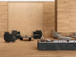 Ro'Ma Carrelage Carrelage effet Parquet Bois Chêne Cannella Tradition 120x20x0,9 cm Mat Cedrano - Sol et mur intérieur (vendu par carton de 1,44 m