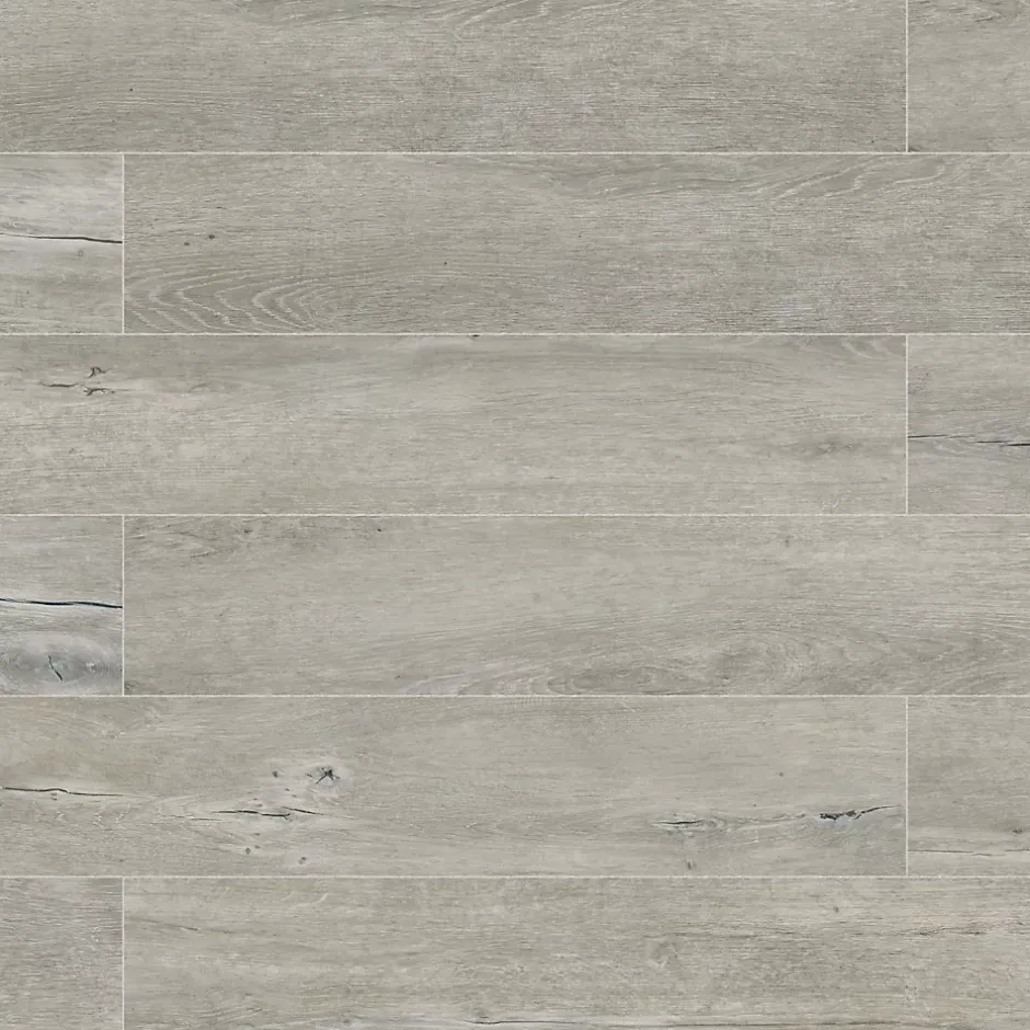 Carrelage effet Parquet Bois Gris Cendré 121x19,5x0,9 cm In&Out Lunerol - Sol et mur intérieur et Sol extérieur --Ro'Ma Carrelage Discount