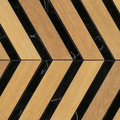 Ro'Ma Carrelage Carrelage effet Parquet Bois Chêne Brut Chevron Pointe de Hongrie 29,4x28,7x0,95 cm Mat Lorenta - Sol et mur intérieur (vendu par