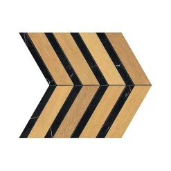 Ro'Ma Carrelage Carrelage effet Parquet Bois Chêne Brut Chevron Pointe de Hongrie 29,4x28,7x0,95 cm Mat Lorenta - Sol et mur intérieur (vendu par