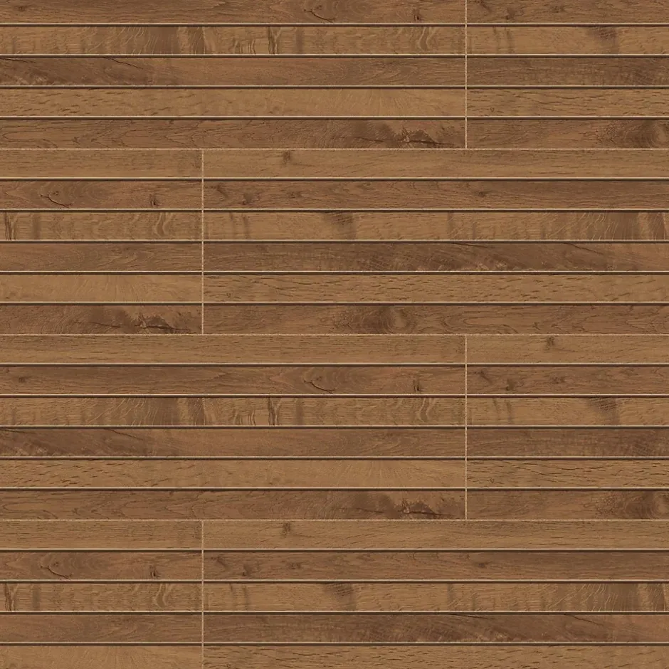 Carrelage effet Parquet Bois Chêne Cognac Stripe 75x18,5x0,9 cm Mat Lorenta - Sol et mur intérieur (vendu par carton de 0,555 m²)-Ro'Ma Carrelage Clearance