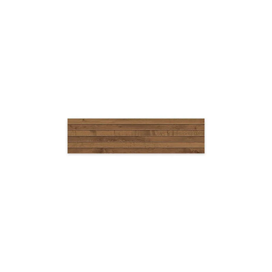 Carrelage effet Parquet Bois Chêne Cognac Stripe 75x18,5x0,9 cm Mat Lorenta - Sol et mur intérieur (vendu par carton de 0,555 m²)-Ro'Ma Carrelage Clearance