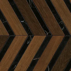Carrelage effet Parquet Bois Chêne Cuir Chevron Pointe de Hongrie 29,4x28,7x0,95 cm Mat Lorenta - Sol et mur intérieur (vendu par-Ro'Ma Carrelage Best