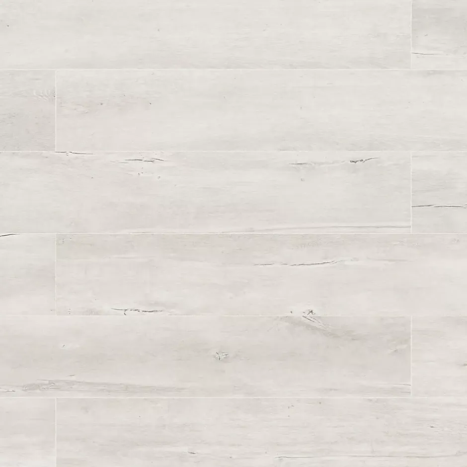 Ro'Ma Carrelage Carrelage effet Parquet Bois Gris Perle 151x24x0,9 cm In&Out Lunerol - Sol et mur intérieur et Sol extérieur -