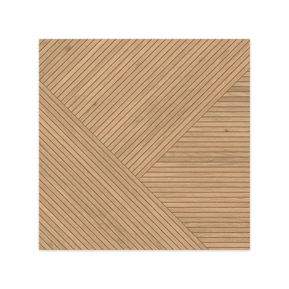 Carrelage effet Parquet Bois Chêne Rovere Grafico 60x60x0,9 cm Mat Cedrano - Sol et mur intérieur (vendu par carton de 1,08 m²) --Ro'Ma Carrelage Sale