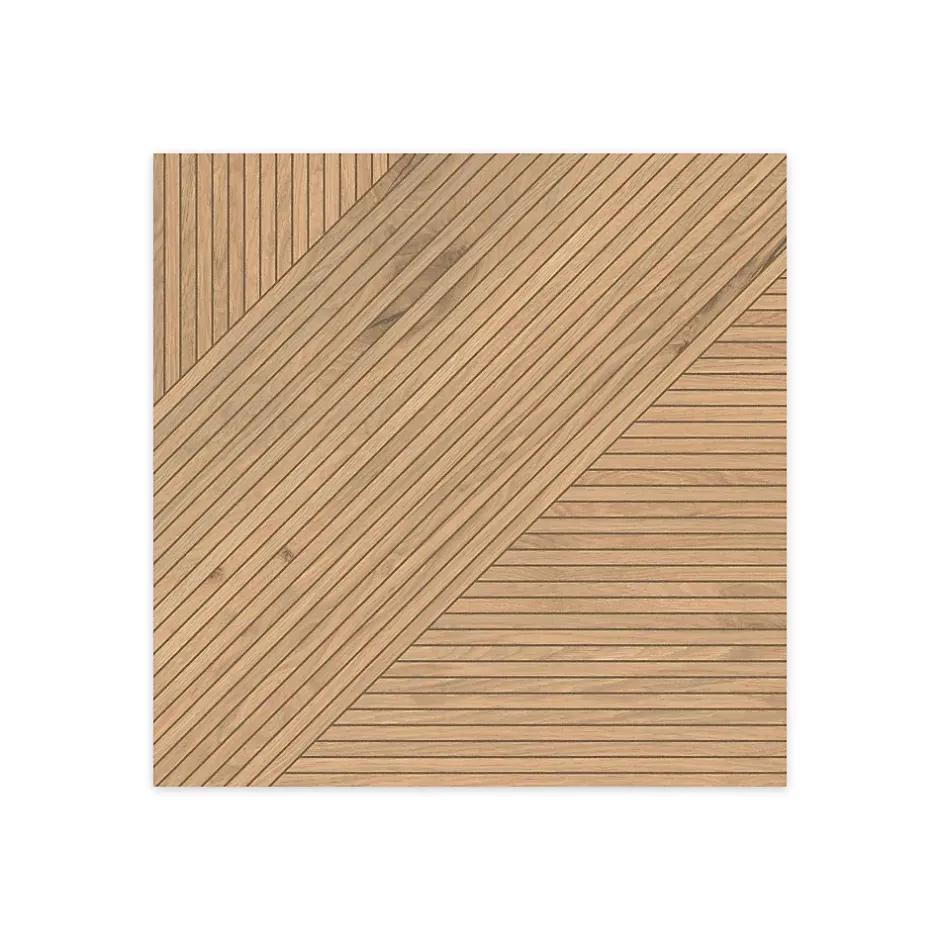 Carrelage effet Parquet Bois Chêne Rovere Grafico 60x60x0,9 cm Mat Cedrano - Sol et mur intérieur (vendu par carton de 1,08 m²) --Ro'Ma Carrelage Sale
