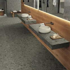 Ro'Ma Carrelage Carrelage effet Parquet Bois Chêne Brun 150x18,5x0,9 cm Mat Bravino - Sol et mur intérieur (vendu par carton de 1,11 m²) - RO'MA C