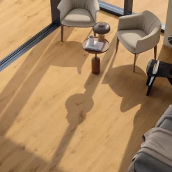 Ro'Ma Carrelage Carrelage effet Parquet Bois Chêne Miel Rustic 120x20x0,9 cm Mat Forenza - Sol et mur intérieur (vendu par carton de 1,44 m²) - RO