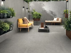 Carrelage effet Pierre Calcaire Gris Cendré 120x120x0,9 cm Mat Domella - Sol et mur intérieur (vendu par carton de 2,88 m²) - RO'M-Ro'Ma Carrelage Hot