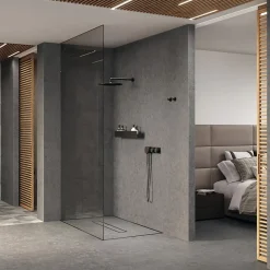 Ro'Ma Carrelage Carrelage effet Pierre Calcaire Gris Fumé 120x120x0,9 cm Mat Domella - Sol et mur intérieur (vendu par carton de 2,88 m²) - RO'MA