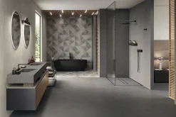 Ro'Ma Carrelage Carrelage effet Pierre Calcaire Gris Fumé 278x120x0,6 cm Mat Domella - Mur intérieur (vendu par carton de 3,336 m²) - RO'MA CARREL