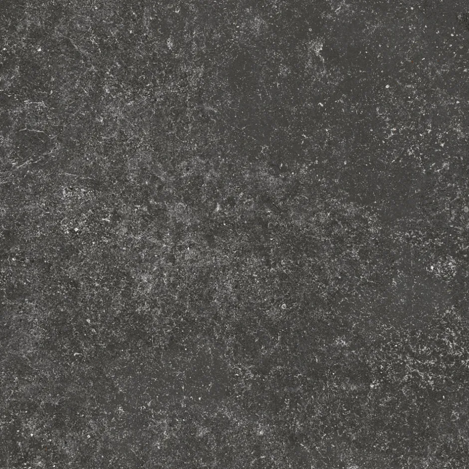 Carrelage effet Pierre Calcaire Gris Carbone 80x80x0,9 cm Mat Domella - Sol et mur intérieur (vendu par carton de 1,28 m²) - RO'MA-Ro'Ma Carrelage Sale