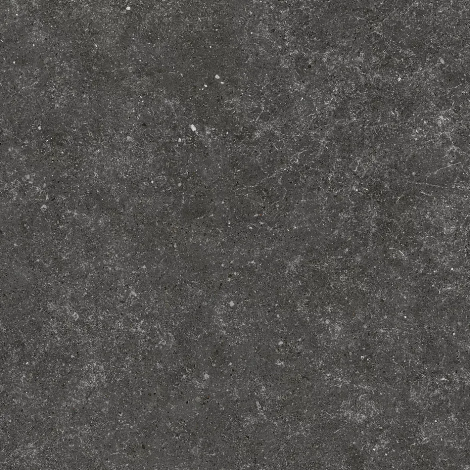 Carrelage effet Pierre Calcaire Gris Carbone 80x80x0,9 cm Mat Domella - Sol et mur intérieur (vendu par carton de 1,28 m²) - RO'MA-Ro'Ma Carrelage Sale