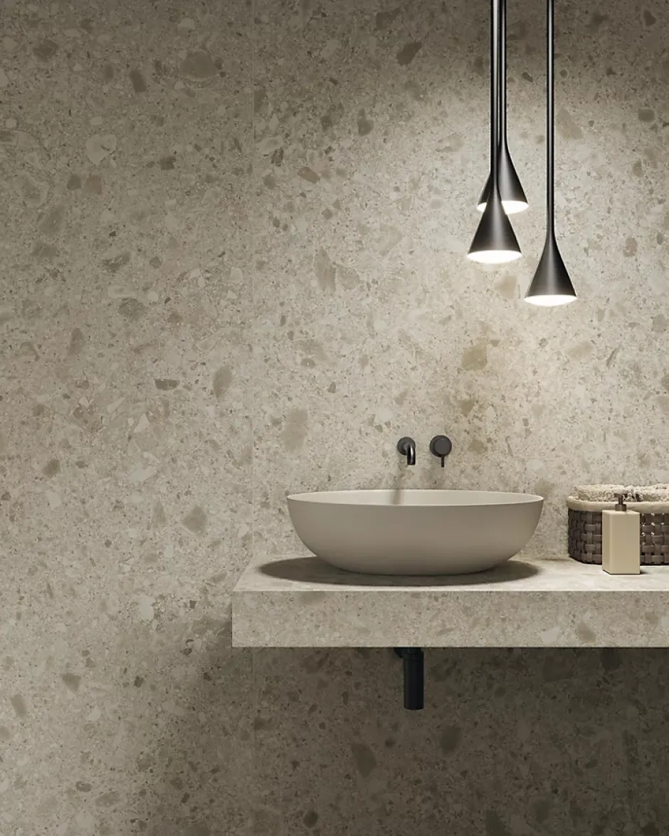 Ro'Ma Carrelage Carrelage effet Pierre Ceppo di Gré Beige 278x120x0,6 cm Mat Massira - Mur intérieur (vendu par carton de 3,336 m²) - RO'MA CARREL