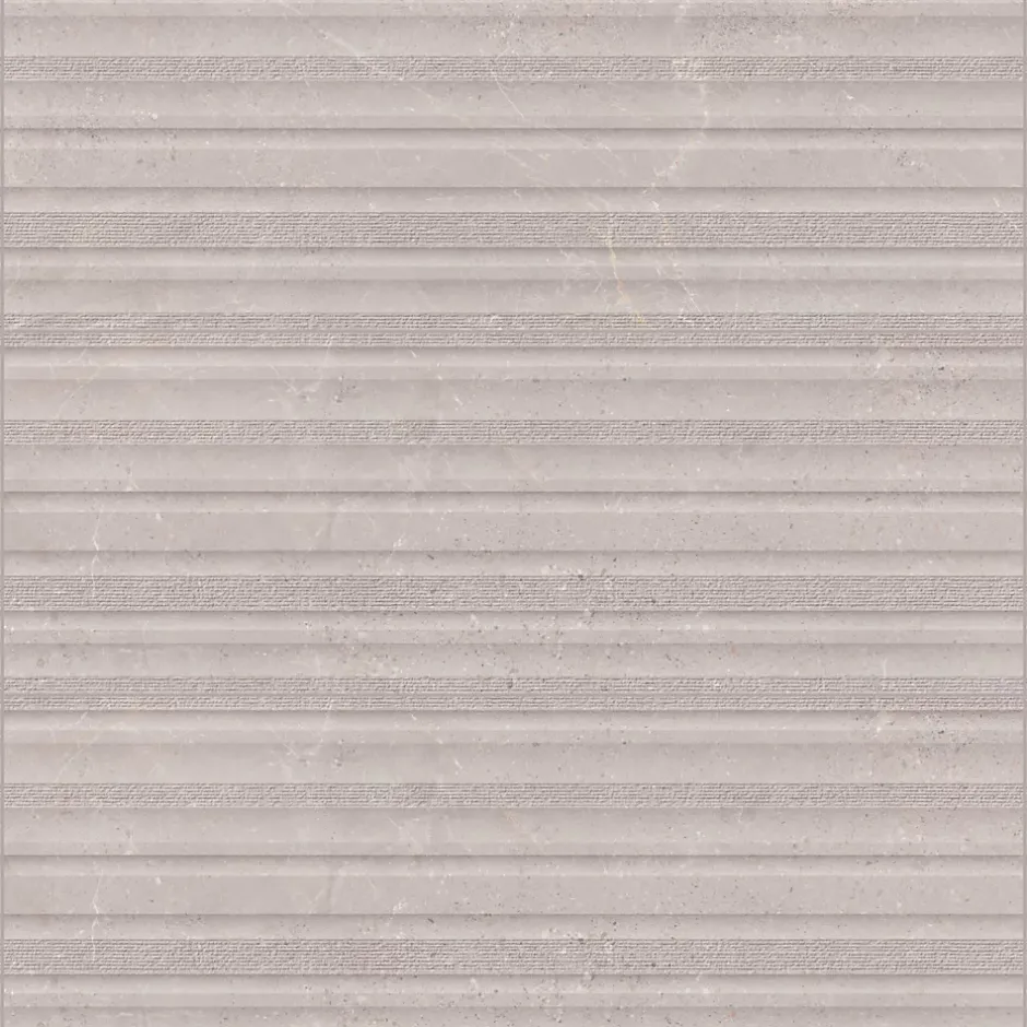Ro'Ma Carrelage Carrelage effet Pierre 3D Gris Silver Curve 100x33,3x0,98 cm Torvane - Mur intérieur -