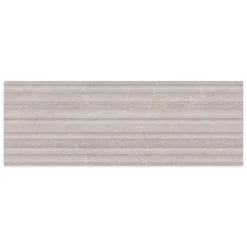 Ro'Ma Carrelage Carrelage effet Pierre 3D Gris Silver Curve 100x33,3x0,98 cm Torvane - Mur intérieur -