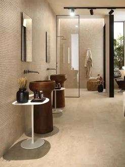 Carrelage effet Pierre 3D Calcaire Beige Nuancé Craft 80x40x0,85 cm Mat Falnero - Mur intérieur (vendu par carton de 1,28 m²) - RO-Ro'Ma Carrelage