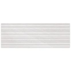 Carrelage effet Pierre 3D Gris Perle Curve 100x33,3x0,98 cm Torvane - Mur intérieur --Ro'Ma Carrelage Outlet