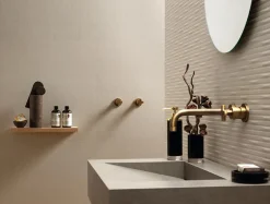 Ro'Ma Carrelage Carrelage effet Pierre 3D Beige Ivoire Granula 80x40x0,85 cm Mat Volenza - Mur intérieur (vendu par carton de 1,28 m²) - RO'MA CAR