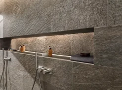 Carrelage effet Pierre Quartzite Gris Roche 60x30x0,9 cm Brut Salvero - Sol extérieur (vendu par carton de 1,26 m²) - RO'MA CARREL-Ro'Ma Carrelage