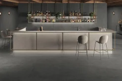 Ro'Ma Carrelage Carrelage effet Pierre Quartzite Gris Carbone 240x120x0,9 cm Mat Venturo - Mur intérieur (vendu par carton de 2,88 m²) - RO'MA CAR