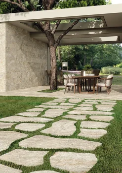 Carrelage effet Pierre Quartzite Gris Beige 60x30x0,9 cm Brut Salvero - Sol extérieur (vendu par carton de 1,26 m²) - RO'MA CARREL-Ro'Ma Carrelage Outlet