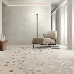 Carrelage Effet Terrazzo RICETTA 90x90 Rectifié Avorio - Les Carreaux de Jean-Les Carreaux De Jean 