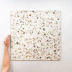 Gioia Materia Carrelage effet Terrazzo COCCIO 60x60 rectifié Mix - Les Carreaux de Jean