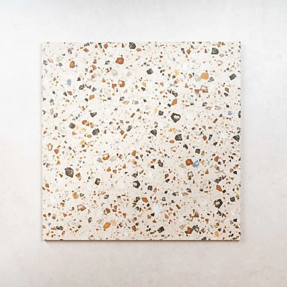 Gioia Materia Carrelage effet Terrazzo COCCIO 60x60 rectifié Mix - Les Carreaux de Jean