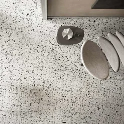 Les Carreaux De Jean  Carrelage Effet Terrazzo VENICE 60x60 Silver - Les Carreaux de Jean