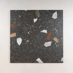 Carrelage Effet Terrazzo STRACCIATELLA 60x60 Noir - Les Carreaux de Jean-Tinker