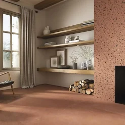 Gioia Materia Carrelage effet Terrazzo COCCIO 60x60 rectifié Coral - Les Carreaux de Jean
