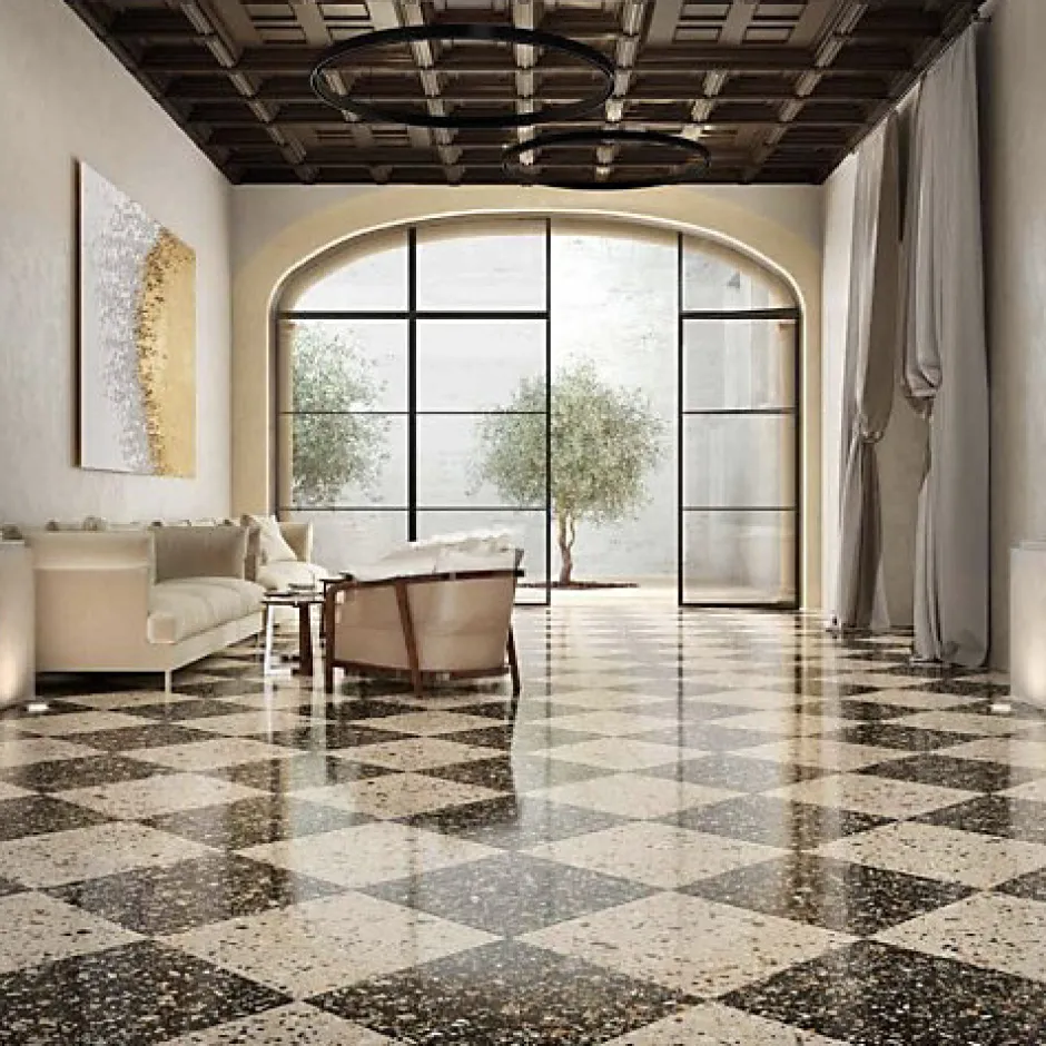 Carrelage Effet Terrazzo VENICE 60x60 Earth - Les Carreaux de Jean-Les Carreaux De Jean Sale
