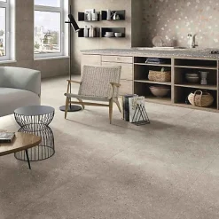 Carrelage Effet Terrazzo RICETTA 90x90 Rectifié Tortora - Les Carreaux de Jean-Les Carreaux De Jean  Best