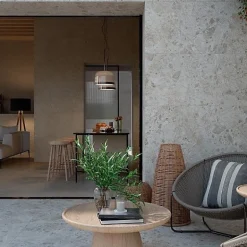 Les Carreaux De Jean  Carrelage Effet Terrazzo - Pierre CARACTER Mix Beige 60x120 Rectifié - Les Carreaux de Jean