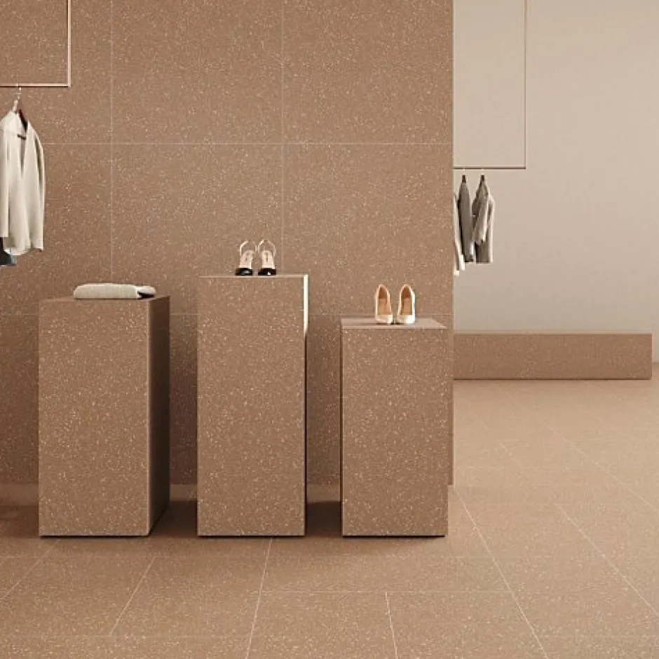 Carrelage Effet Terrazzo POLS 90x90 Copper - Les Carreaux de Jean-Les Carreaux De Jean