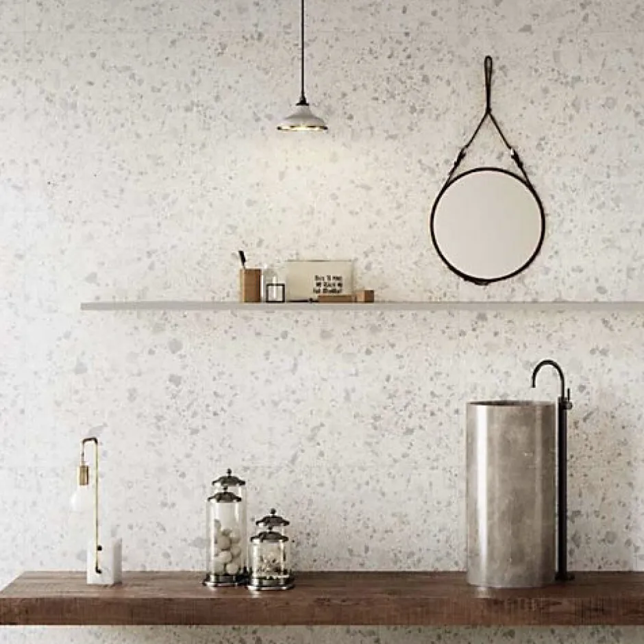 Les Carreaux De Jean Carrelage Effet Terrazzo VENICE 60x60 Zinc - Les Carreaux de Jean