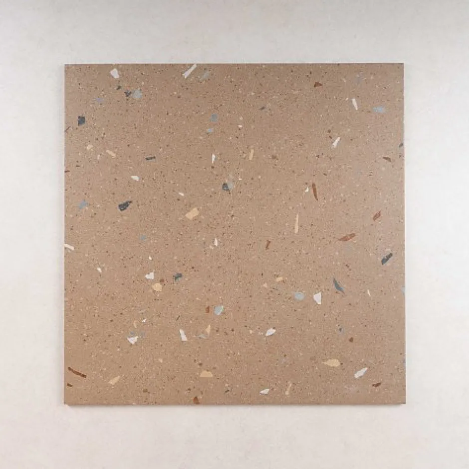 Carrelage Effet Terrazzo CROCCANTE 120x120 Nuez - Les Carreaux de Jean-Les Carreaux De Jean Discount