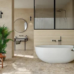 Carrelage Effet Terrazzo - Pierre CARACTER Mix Multicolor 60x120 Rectifié - Les Carreaux de Jean-Les Carreaux De Jean Clearance