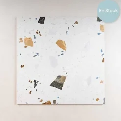 Carrelage Effet Terrazzo STRACCIATELLA 80x80 rectifié Blanc - Les Carreaux de Jean-Tinker Sale