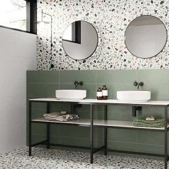 Carrelage effet Terrazzo Vert STAY 20x20 Green - Les Carreaux de Jean-Les Carreaux De Jean  Outlet