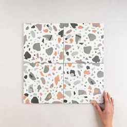 Carrelage effet Terrazzo Vert STAY 20x20 Green - Les Carreaux de Jean-Les Carreaux De Jean  Outlet